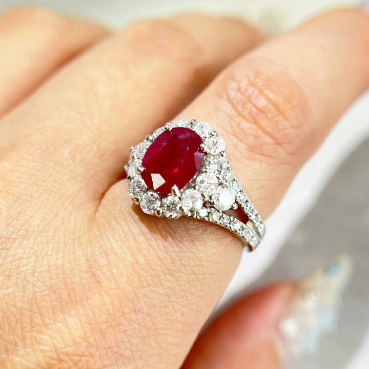 楽天市場】ルビー 1.99ct リング 12号 PT900 プラチナ 指輪 