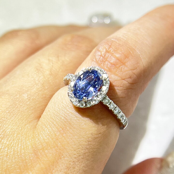 楽天市場】【ｾｰﾙ】ブルーサファイア 1.854ct リング 11号 PT900 