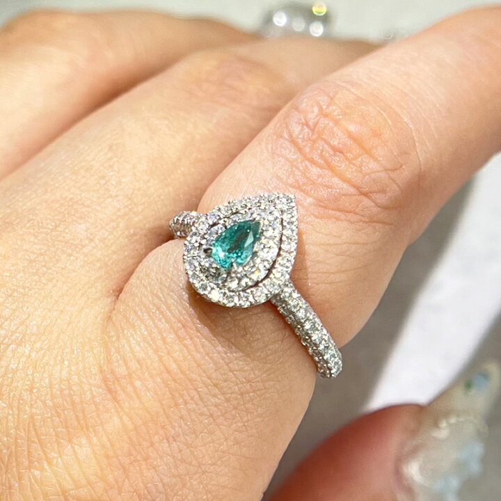楽天市場】ブラジル産パライバトルマリン 0.24ct リング 12号 PT900 