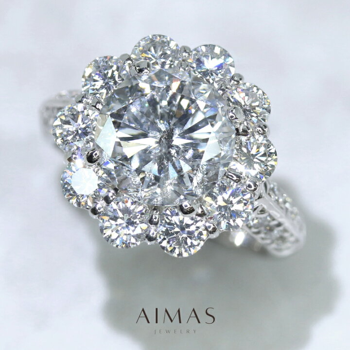 楽天市場】ダイヤモンド (F I2) 2.725ct リング 8号 PT900 プラチナ 