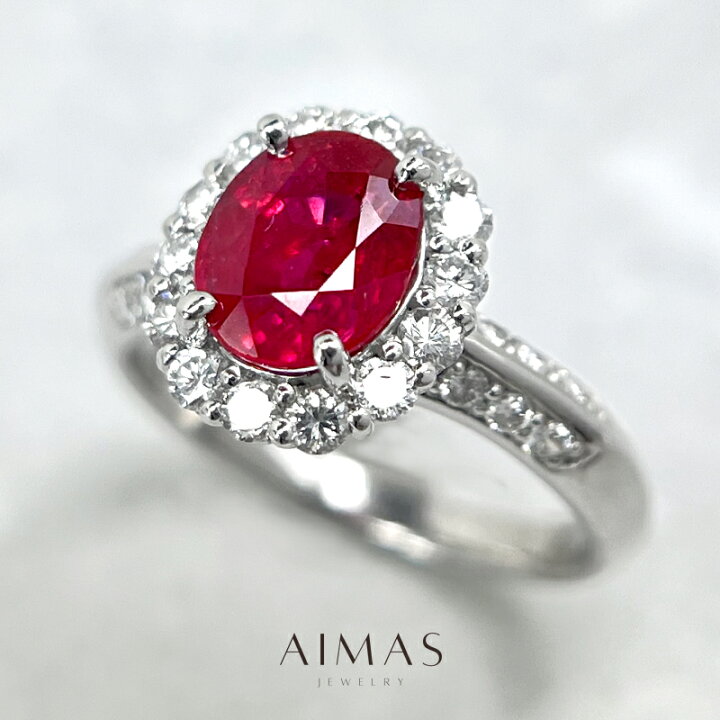 楽天市場】タイ産ルビー 2.08ct リング 12号 PT900 プラチナ 指輪 