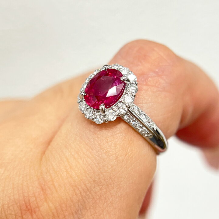 楽天市場】タイ産ルビー 2.08ct リング 12号 PT900 プラチナ 指輪 