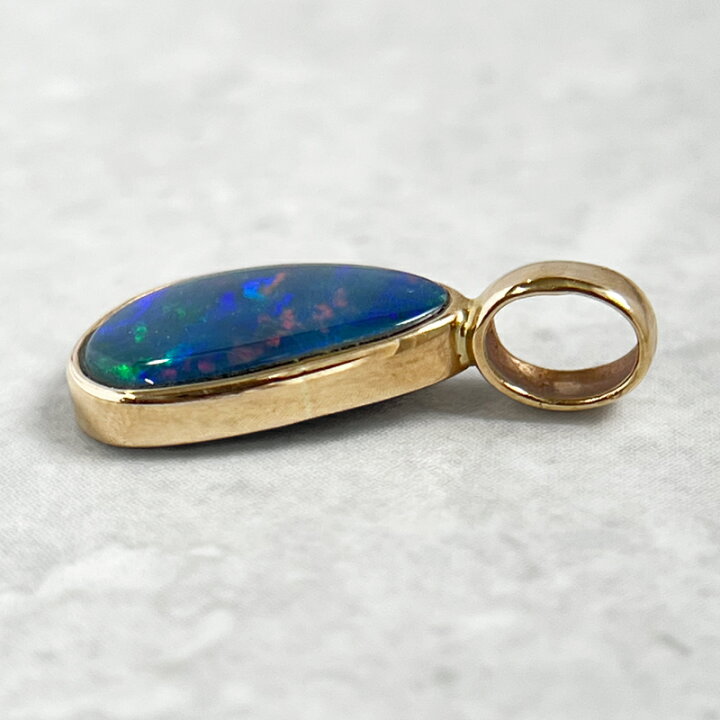 楽天市場】ボルダーオパール 約21.6mm×10.3mm ペンダントトップ K10YG 