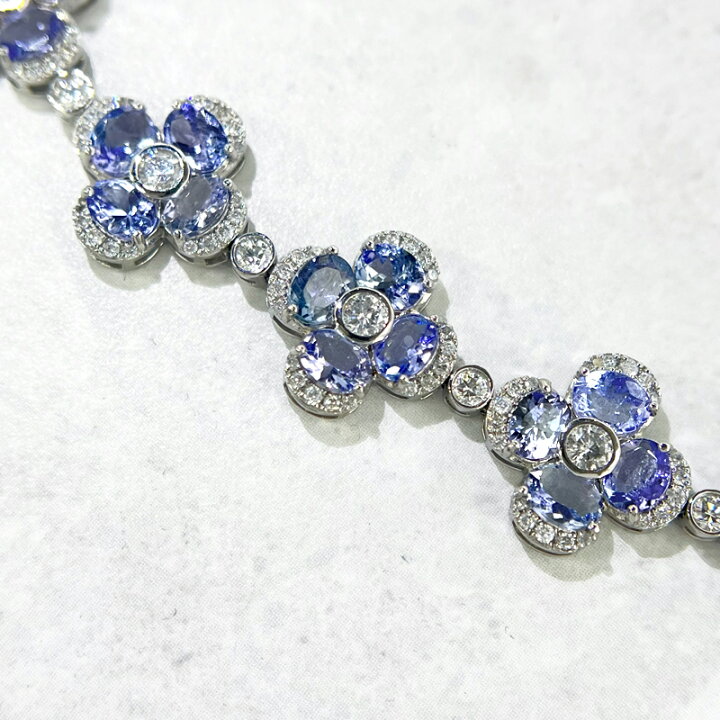 楽天市場】タンザナイト 12.99ct ブレスレット PT900/PT850 プラチナ 