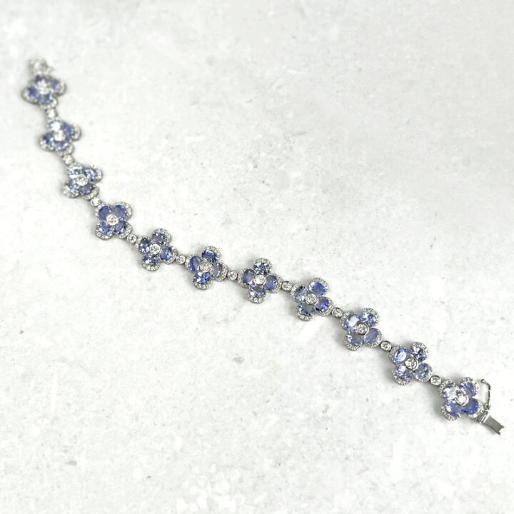 楽天市場】タンザナイト 12.99ct ブレスレット PT900/PT850 プラチナ 