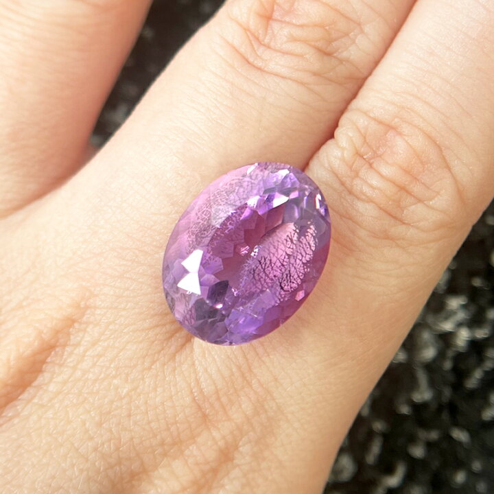楽天市場】アメジスト 13.77ct ルース ◇ オーバルカット 楕円