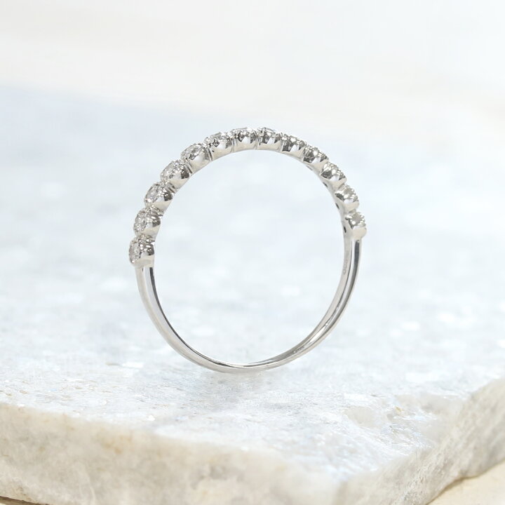 楽天市場】【JaMais】ダイヤモンド 0.2ct ハーフエタニティリング 12号 