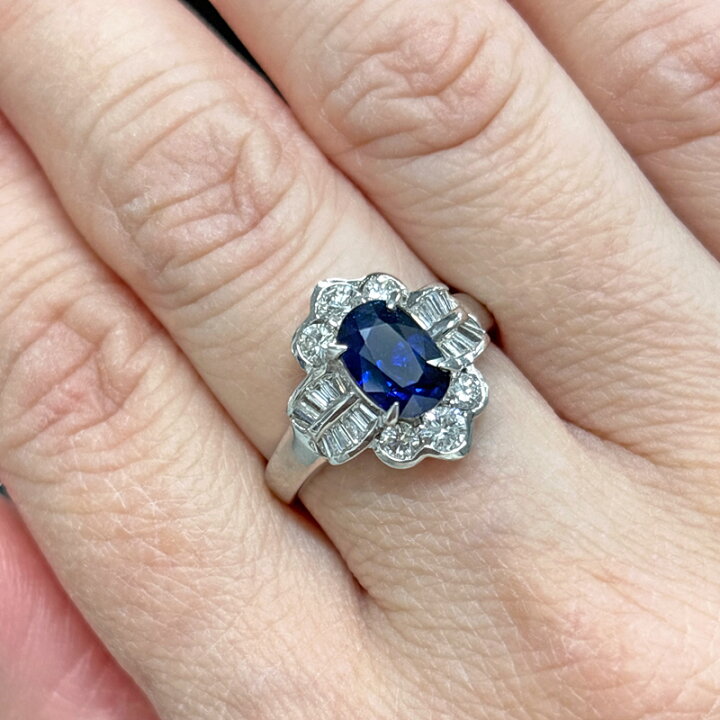 楽天市場】【ｾｰﾙ】ブルーサファイア 1.75ct リング 14号 PT900 