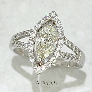 yZ[zCG[_Ch 0.772ct (VERY LIGHT YELLOW I1) O 11 PT900 v`i w }[LXJbg _C芪 Xvbg CG[_ChO 4a \[eBO