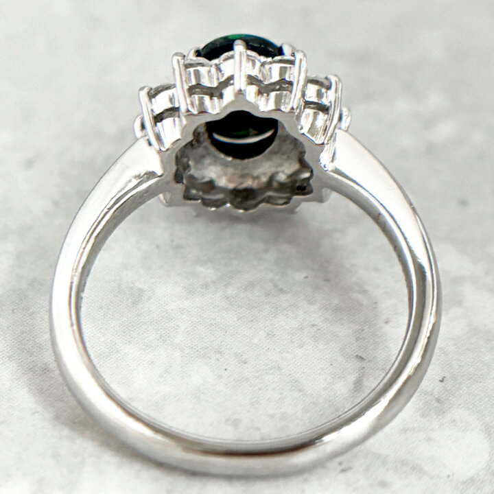 楽天市場】ブラックオパール 0.9ct リング 13.5号 PT900 プラチナ  