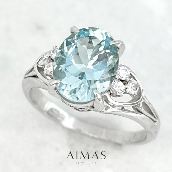 楽天市場】アクアマリン 2.055ct リング 12号 PT900 プラチナ 