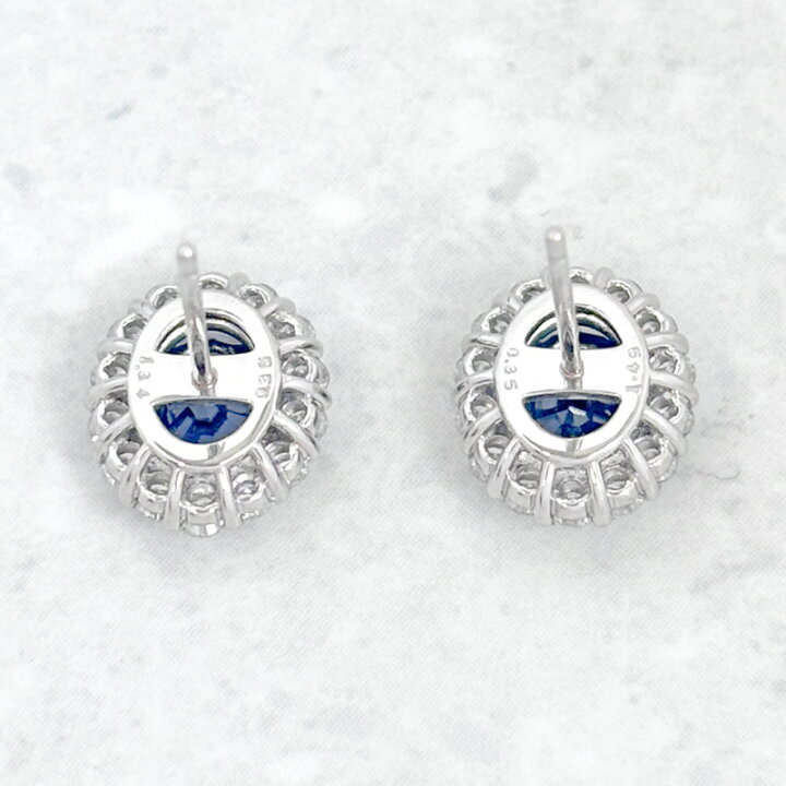 楽天市場】ブルーサファイア 1.49ct/1.34ct ピアス PT900 プラチナ 