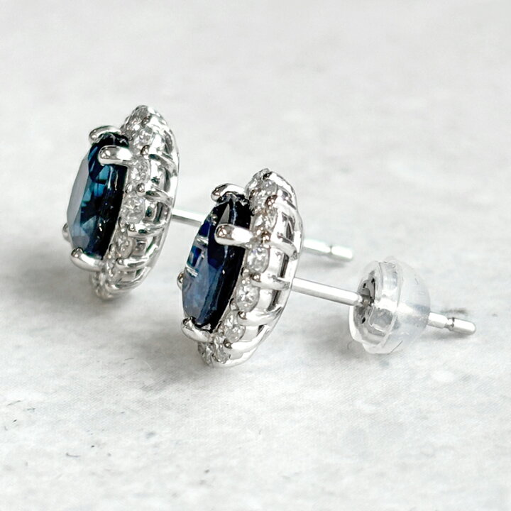 楽天市場】ブルーサファイア 1.75ct/1.8ct ピアス PT900 プラチナ 