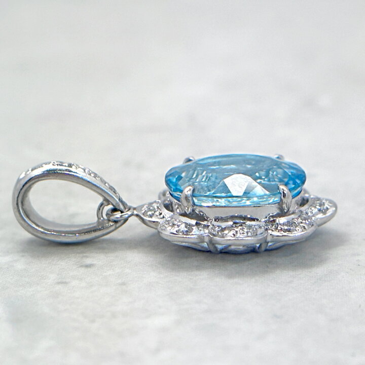 楽天市場】サンタマリアアクアマリン 2.97ct ペンダントトップ PT900 