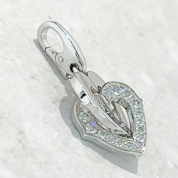 楽天市場】【Cartier】カルティエ ダブルハートチャーム ダイヤモンド 