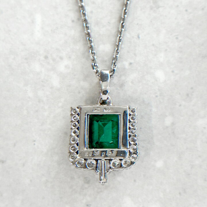 楽天市場】エメラルド 3.28ct ネックレス PT900(Pm900刻印) プラチナ 