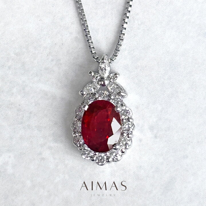 楽天市場】ピジョンブラッドルビー 1.42ct ネックレス PT850/PT900 
