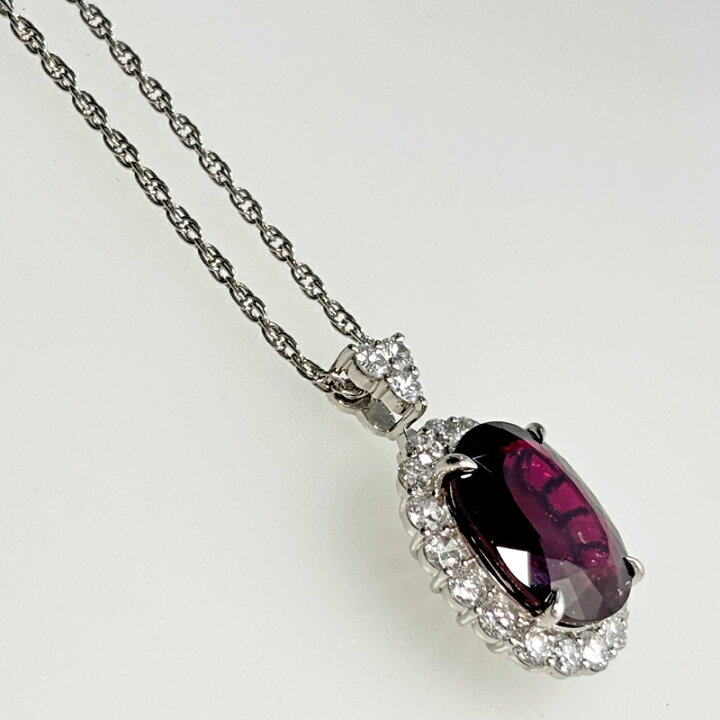 楽天市場】ルベライト 11.84ct ネックレス PT950/850 プラチナ ダイヤ 