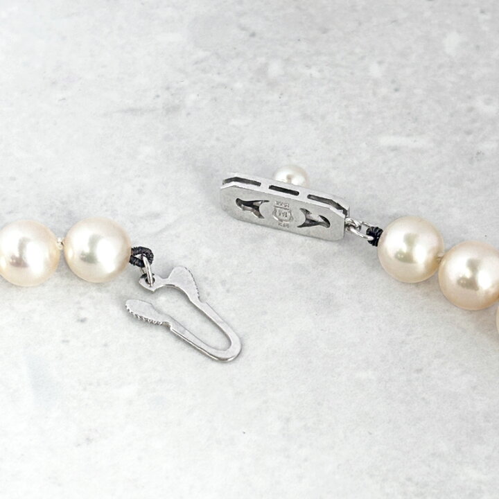 MIKIMOTO ミキモト K14WG ネックレス セミロング アコヤ真珠 本真珠 