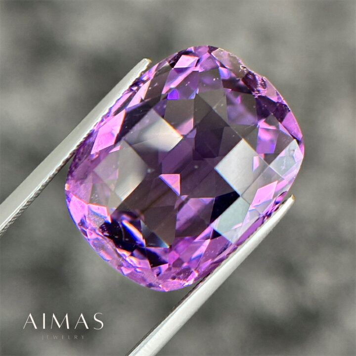 楽天市場】アメジスト 16.48ct ルース ◇ クッションカット チェッカー 