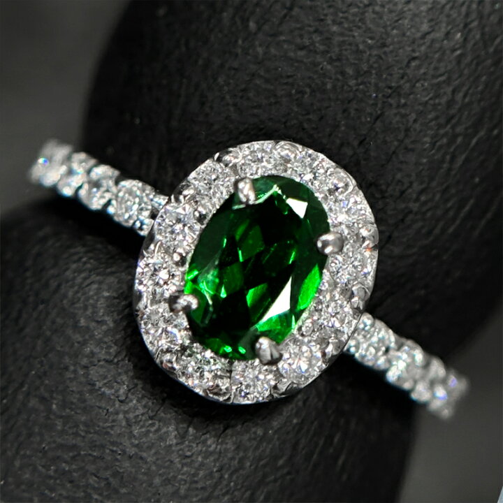 楽天市場】グリーンガーネット 0.5ct リング 7号 PT900 プラチナ 