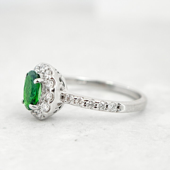 楽天市場】グリーンガーネット 0.5ct リング 7号 PT900 プラチナ 