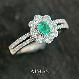 パライバトルマリン 0.165ct リング 12号 PT950 プラチナ ダイヤモンド 指輪 ダイヤ取り巻き ヘイロー パライバトルマリンリング オーバル 楕円 フラワー ブラジル産 ギフト プレゼント 10月誕生石 希少石 レアストーン【新品】【ジュエリー】【送料無料】RBZ.TG