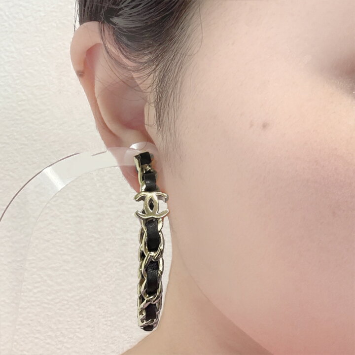 楽天市場】【CHANEL】 シャネル ココマーク フープピアス メタル 