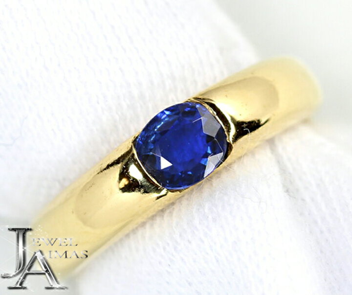 楽天市場】【ジュエリー】ブルーサファイア 0.65ct リング 9号 K18YG  