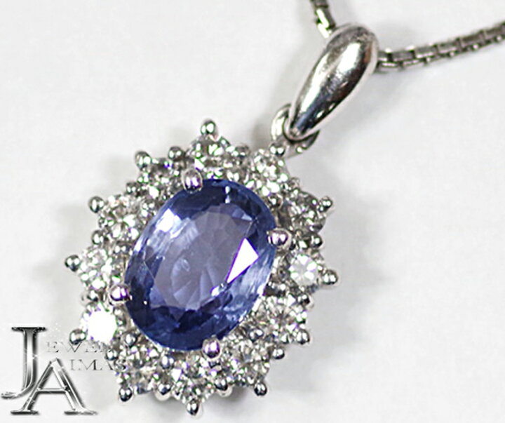 楽天市場】非加熱サファイア 1.8ct ダイヤモンド 0.57ct ネックレス 