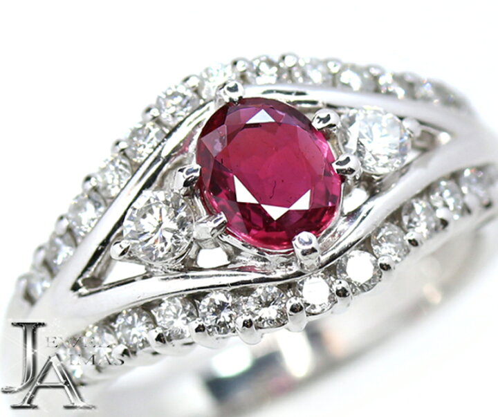 楽天市場】ルビー 0.58ct リング 10号 PT900 プラチナ ダイヤモンド  