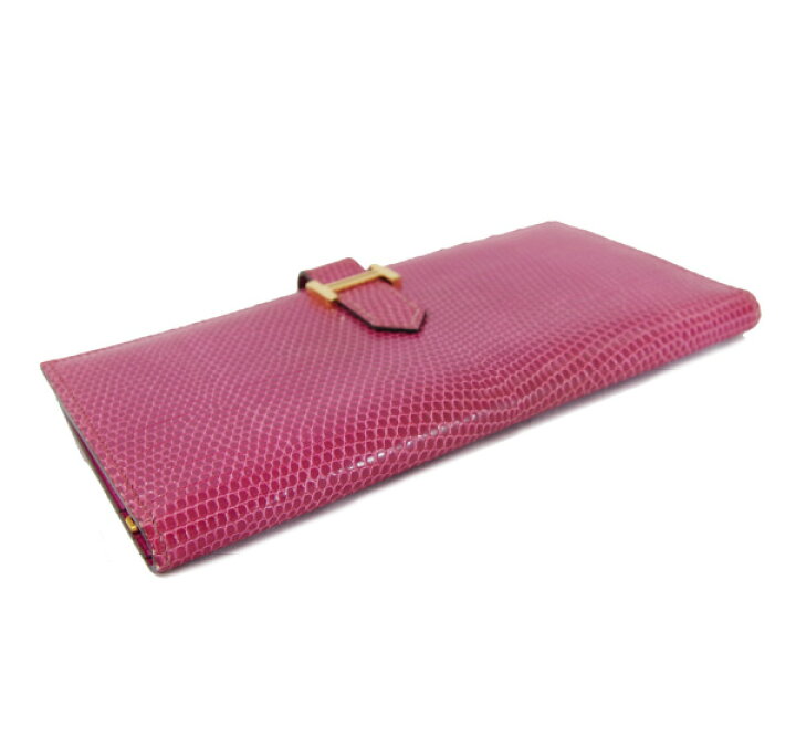 楽天市場】【HERMES】エルメス ベアン リザード フューシャ ピンク  