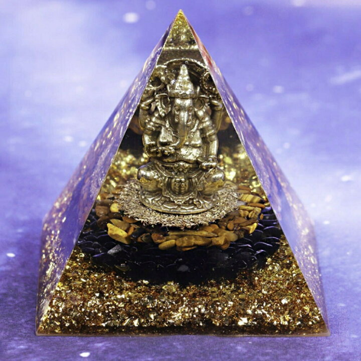 楽天市場】置物 オルゴナイト ガネーシャ ストーン チャクラ 幸運  