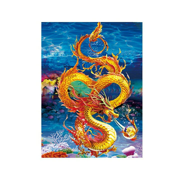 楽天市場】【在庫限り】インテリア 3D ドラゴン 黄金龍 レンチキュラー  