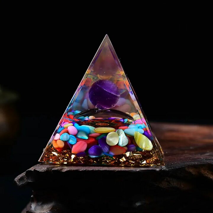 楽天市場】オルゴナイト カラフルストーン 源丸 エネルギー 発生 金箔 