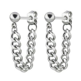 【普通郵便発送】 【在庫限り】玉チェーン ピアス チェーン シルバー パンクロック V系 ゴシック ゴスロリ ロリータ モード系 レディース メンズ ユニセックス 男女兼用 韓国 オルチャン パンク ハロウィン コスプレ 闇かわいい