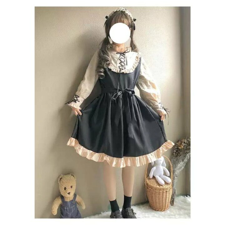 楽天市場 ベージュ ロリータ コスプレ 可愛い 長袖 ワンピース ゴスロリ ゴシック ファッション ゆめかわ 人気 ゆるふわ オルチャン Aio Online Store