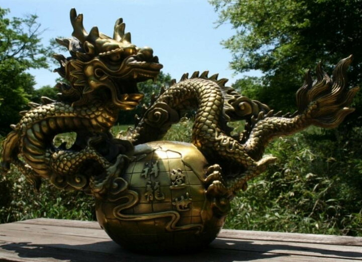 楽天市場】龍の置物 龍 特大 置物 大 おしゃれ 高級 竜 金 ドラゴン 