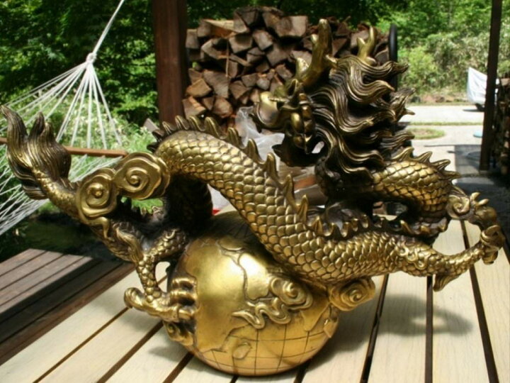 楽天市場】龍の置物 龍 特大 置物 大 おしゃれ 高級 竜 金 ドラゴン 
