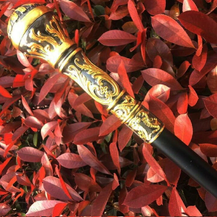 楽天市場】杖 黒金 花 彫刻 球体 真鍮杖 つえ ステッキ おしゃれ 高級  