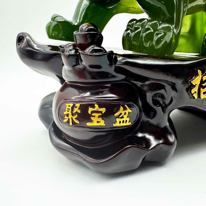 楽天市場】風水 招財龍と翡翠白菜 置物 干支 辰 福 龍 竜 十二支 招財  
