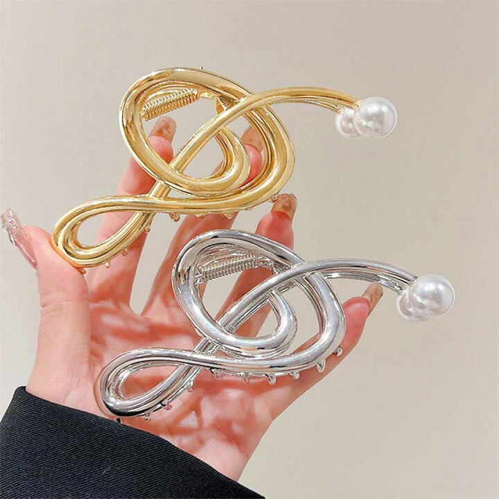 楽天市場】ヘアアクセサリー 音符 ヘアクリップ ト音記号 ゴールドor 