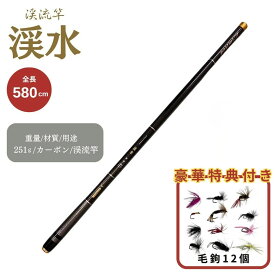 【ランキング1位6冠達成】【毛鉤セットの特典付き】 渓流竿 溪水 630 万能ロッド カーボン 硬調 延べ竿 炭素繊維 軽量 高強度 伸縮式 携帯便利 渓流釣り 川魚 ヤマメ イワナ ニジマス トラウト 湖畔 アウトドア キャンプ レジャー 初心者 入門用 フィッシングロッド 釣り竿