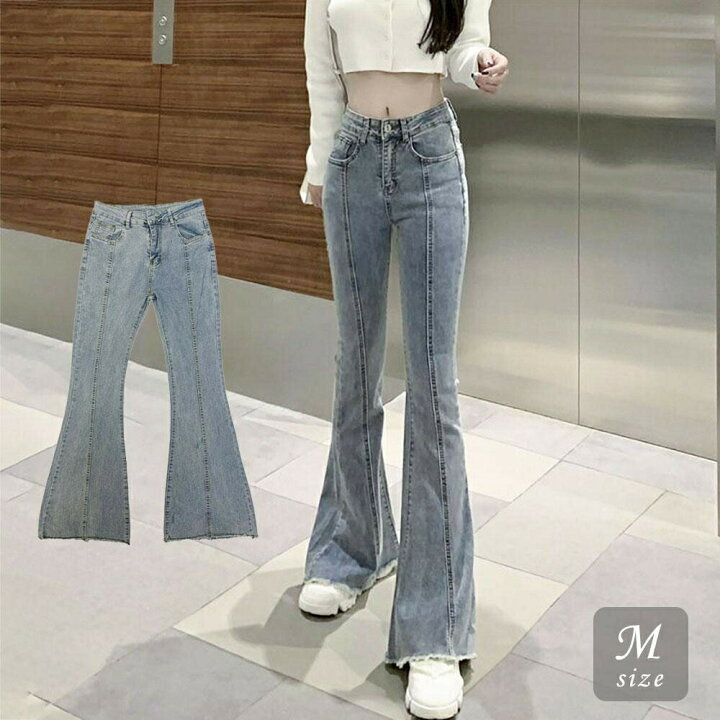 楽天市場】【人気商品】【在庫限り】 パンツ ジーンズ フレアデニム 