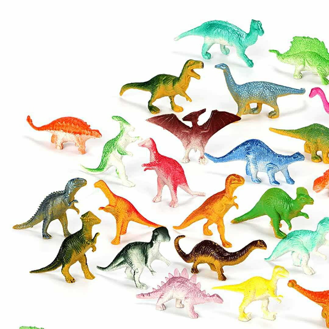 玩具 恐竜 ミニフィギュア カラフル 10個セット  ランダム 模型 ティラノサウルス プテラノドン ステゴサウルス 化石 置物 バースデー おもちゃ 男の子 ど迫力Birthday ダイナソー ジュラ紀 ジュラシック 白亜紀 子供 プレゼント