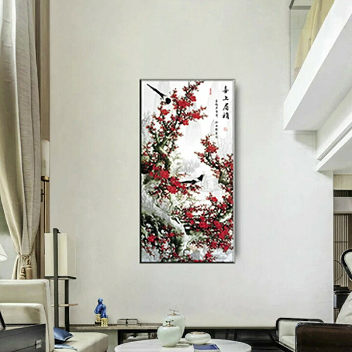 楽天市場 掛け軸 用 ポスター 梅の花 鳥 バード Bird 風水 タペストリー 掛軸用 壁掛け 室内 インテリア おしゃれ 絵 玄関 部屋 和室 飾り 壁 風水グッズ 金運 開運祈願 金運祈願 風水 アイテム 開運 金運 財産運 出世運 恋愛運 幸福