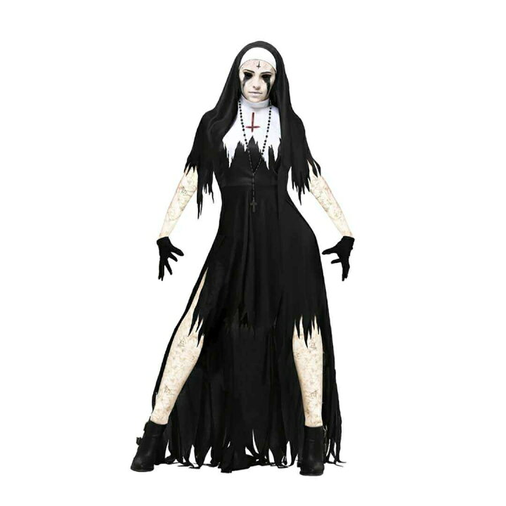 楽天市場 ハロウィン シスター セットアップ 教会 クロス チャーチ 修道女 ヨーロッパ 中世 ルネッサンス 女性用 ファンタジー 仮装 演劇 新劇 コスプレ衣装 ゴスロリ ロリータ ゴシック ファッション 貴族 衣装 レディース 撮影用 舞台 Aio Online Store