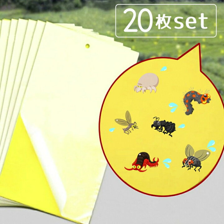 20枚入り 害虫捕獲粘着紙 あなたの庭園や農場を保護する