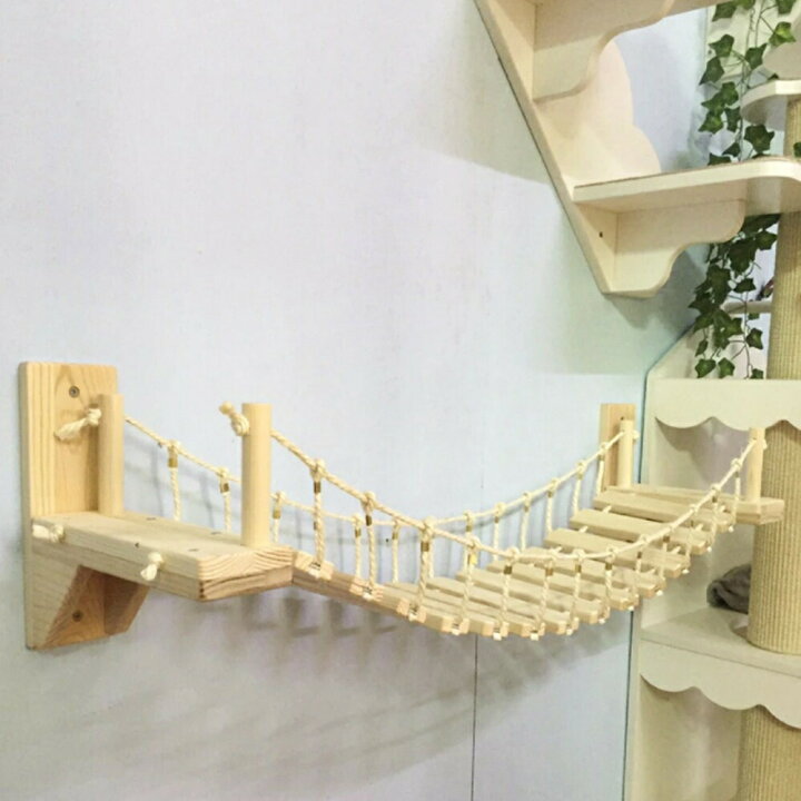 楽天市場】【人気商品】 ペット 用 猫 はしご 壁付け 吊り橋 キャット  