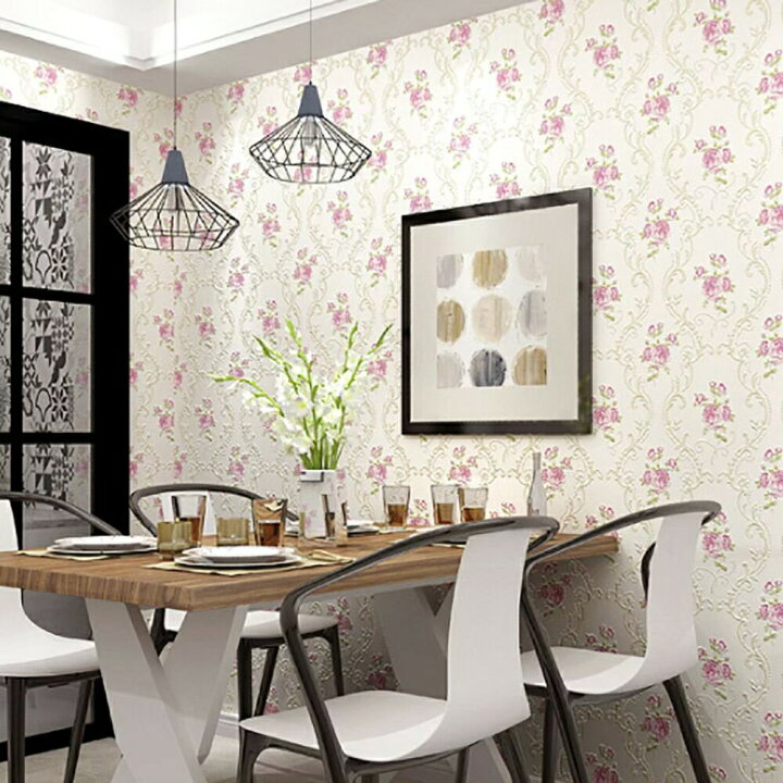 楽天市場 壁紙 薔薇 バラ柄 53cm 1000cm のりなしタイプ Diy 模様替え かわいい Damask クロス 補修 ラグジュアリー 北欧 賃貸 壁紙 背景 プレゼント シンプル ベッドルーム リビング 防音 リメイク リフォーム シート おしゃれ お洒落 Aio Online Store